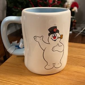 Rae dunn frosty the snowman HAPPY JOLLY FUN mug